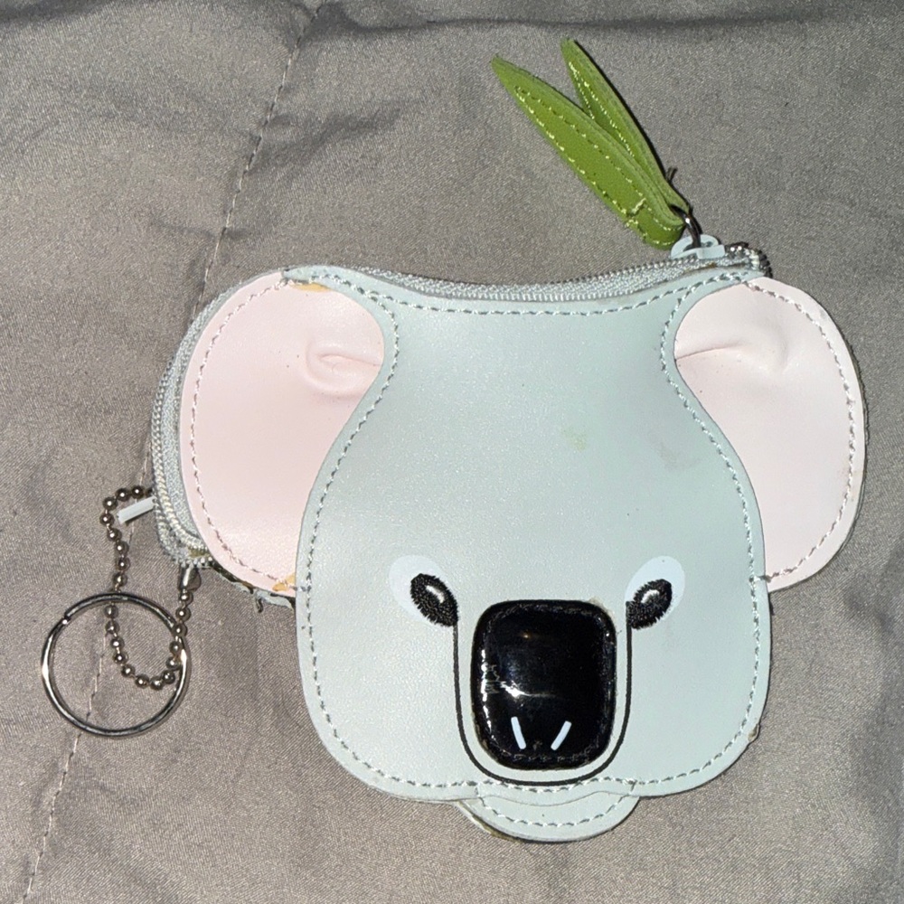 Rolfs Koala Kids Coin Purse - White, Pink, and Green
